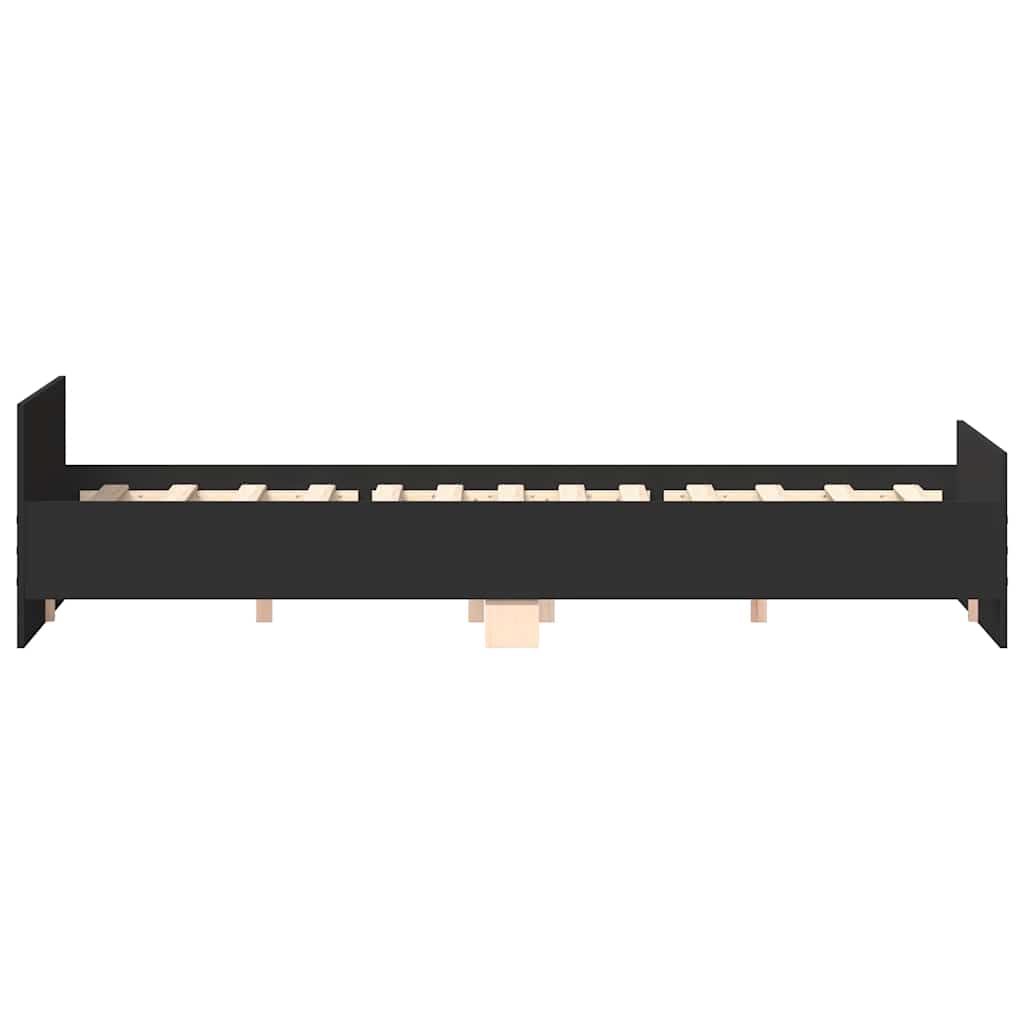 Cadre de lit sans matelas noir 200x200 cm - XIOS