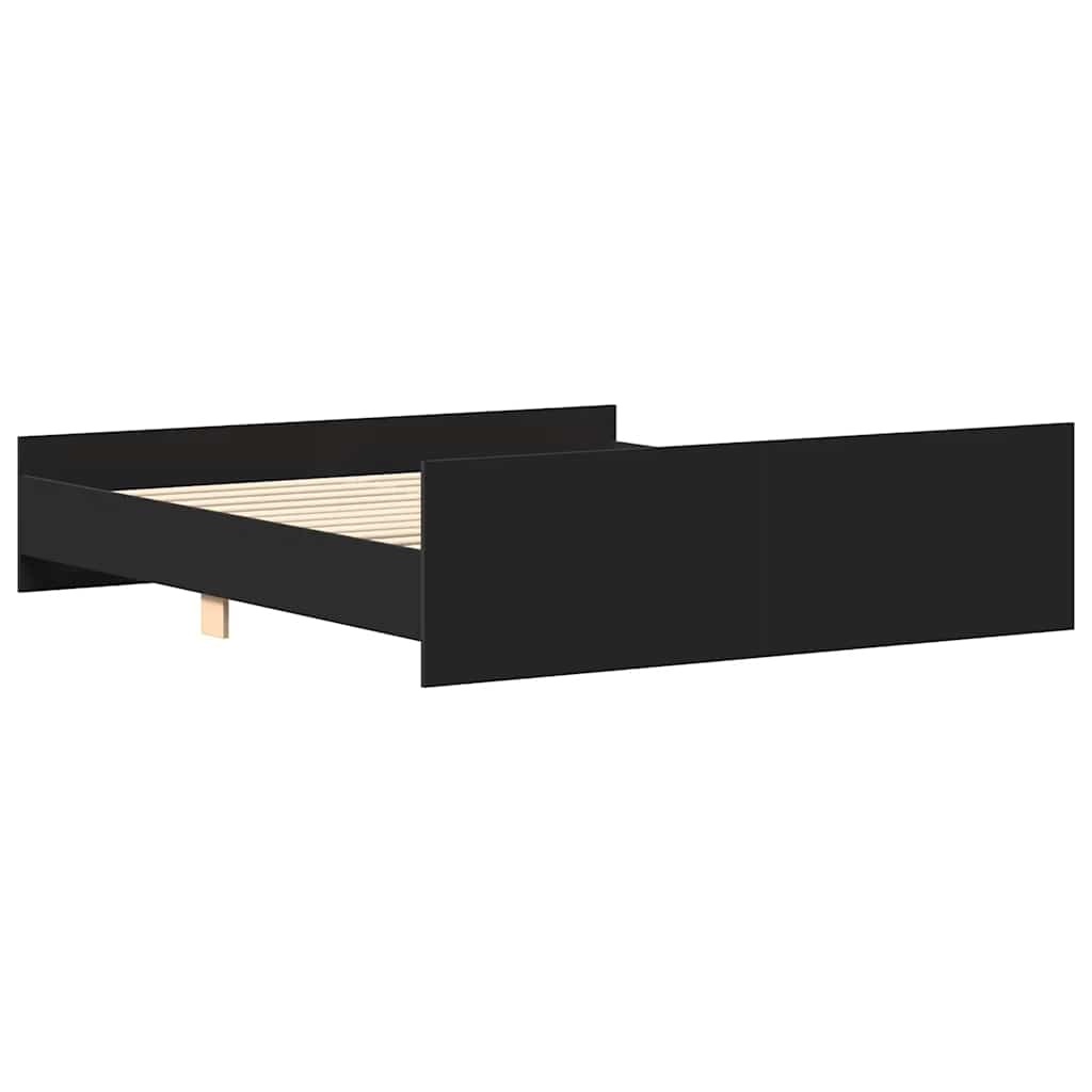Cadre de lit sans matelas noir 200x200 cm - XIOS