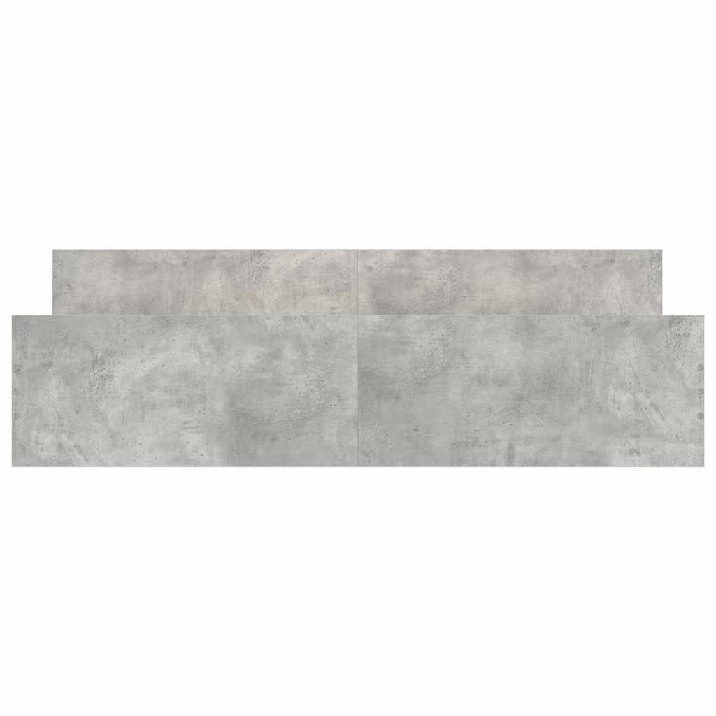 Cadre de lit sans matelas gris béton 200x200 cm - XIOS