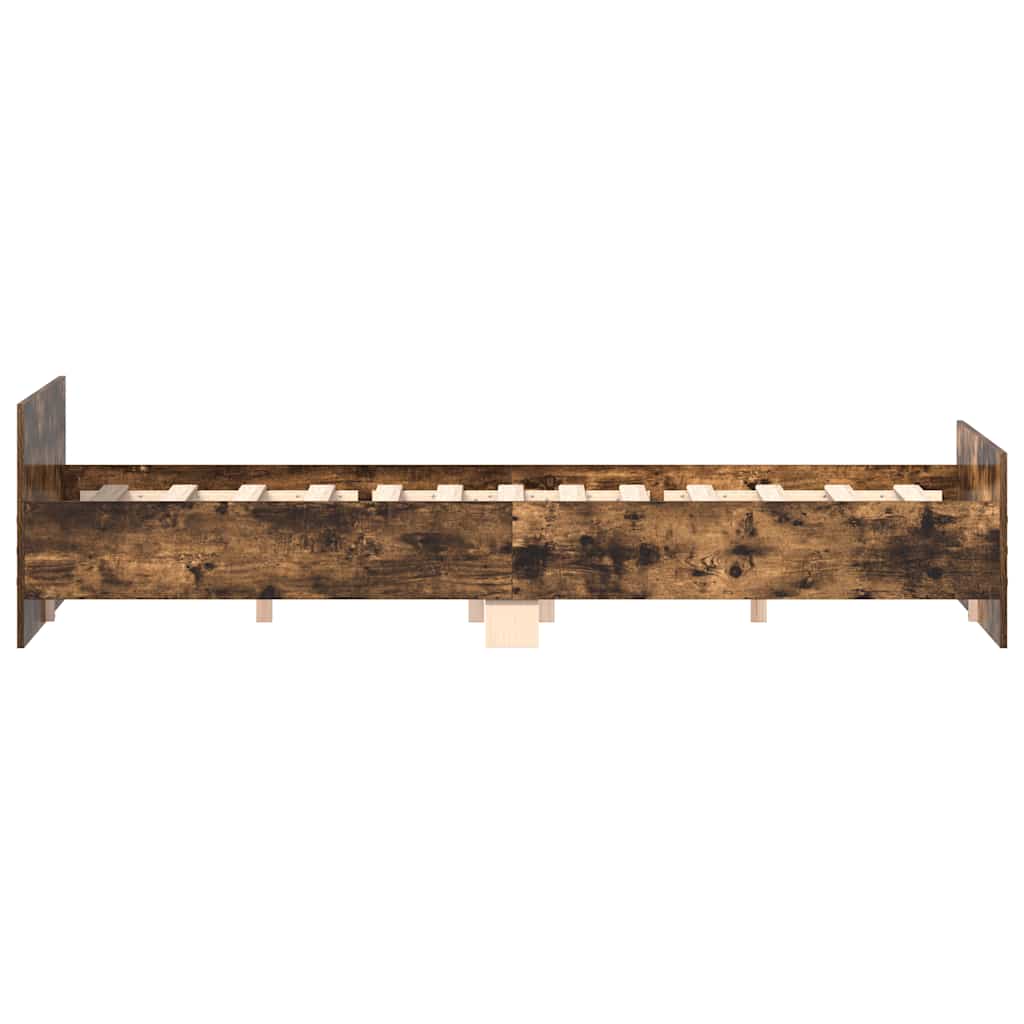 Cadre de lit sans matelas chêne fumé 200x200 cm - XIOS