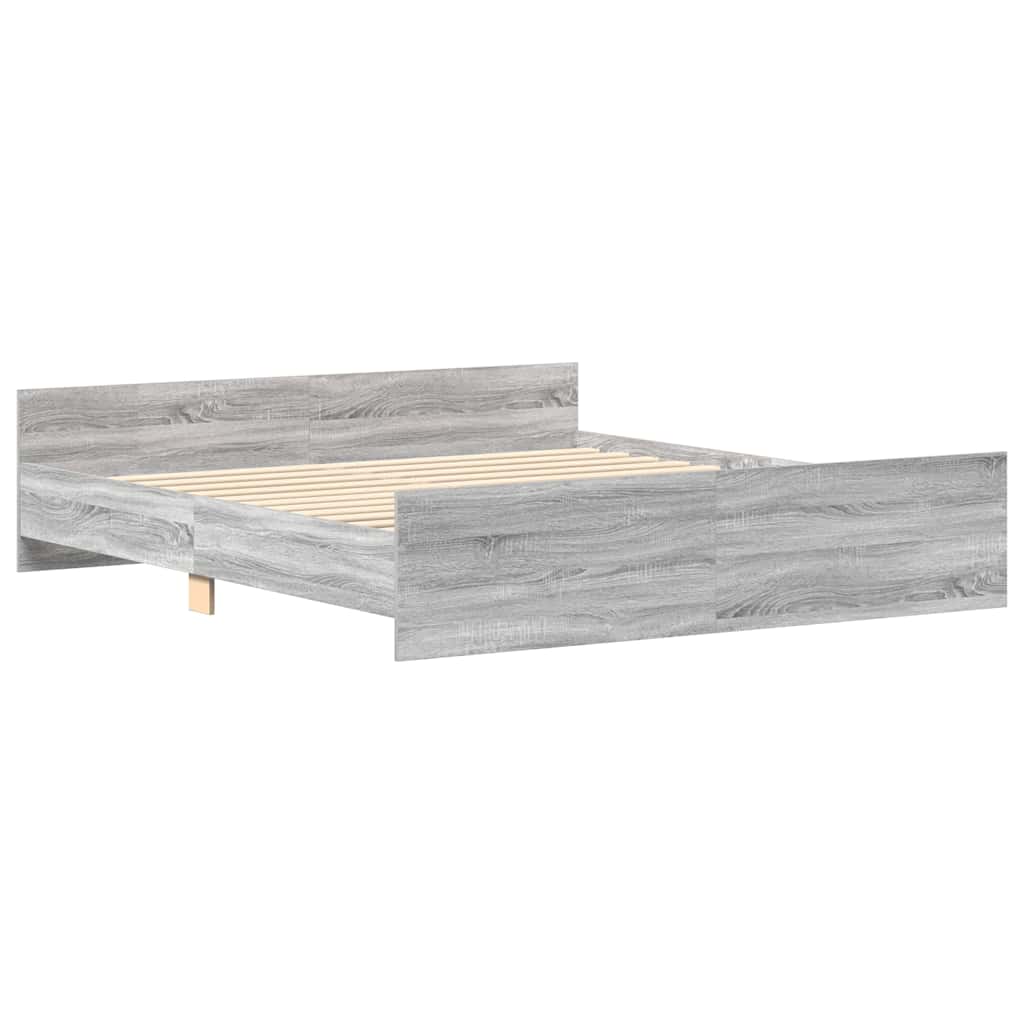 Cadre de lit sans matelas sonoma gris 200x200 cm - XIOS