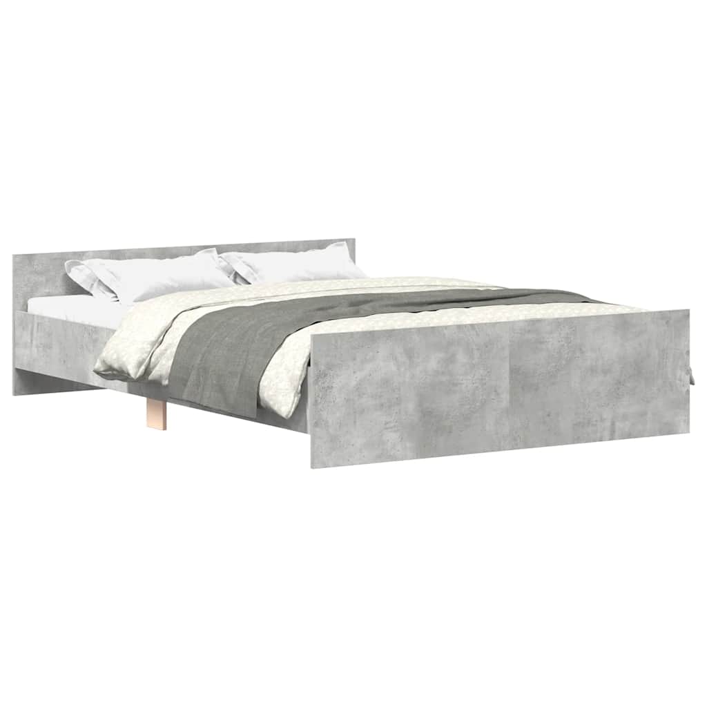 Cadre de lit sans matelas gris béton 120x200 cm - XIOS