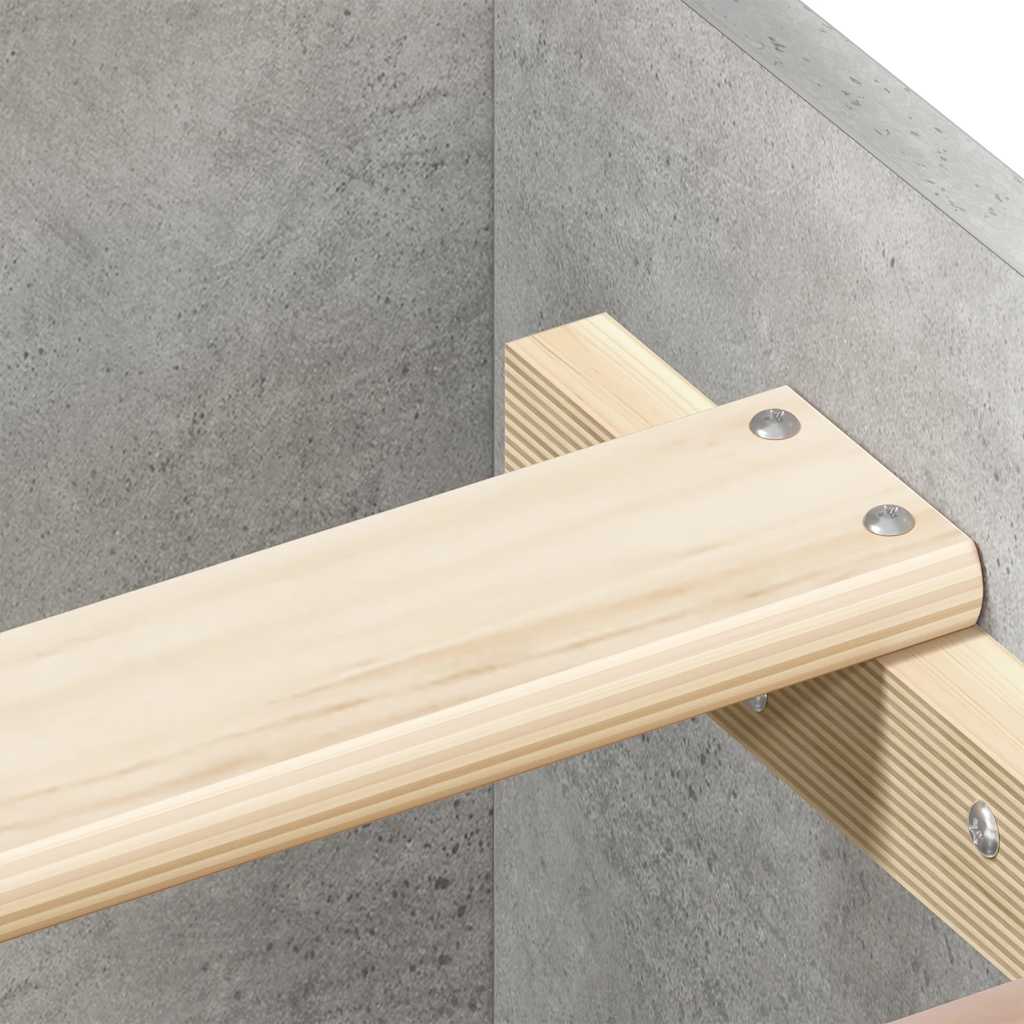 Cadre de lit sans matelas gris béton 140x200 cm - XIOS