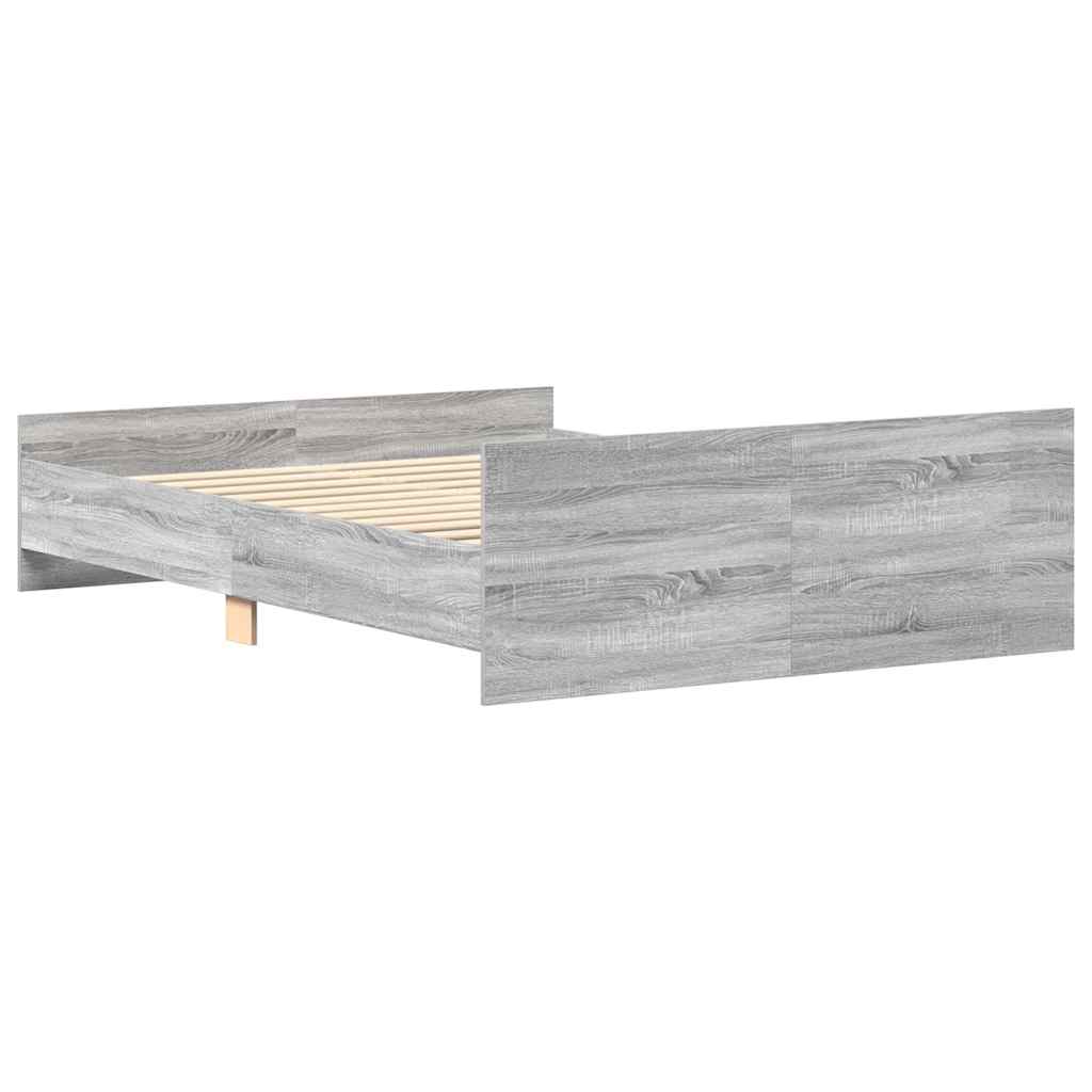 Cadre de lit sans matelas sonoma gris 140x200 cm - XIOS