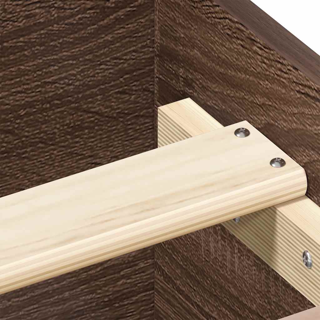 Cadre de lit sans matelas chêne marron 140x200 cm - XIOS