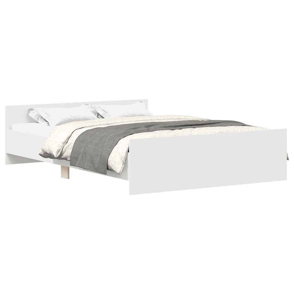 Cadre de lit sans matelas blanc 150x200 cm - XIOS