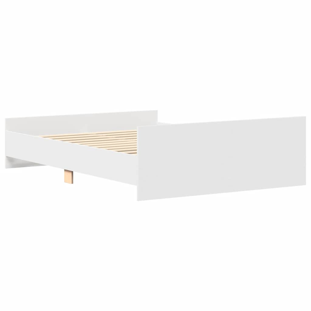 Cadre de lit sans matelas blanc 150x200 cm - XIOS