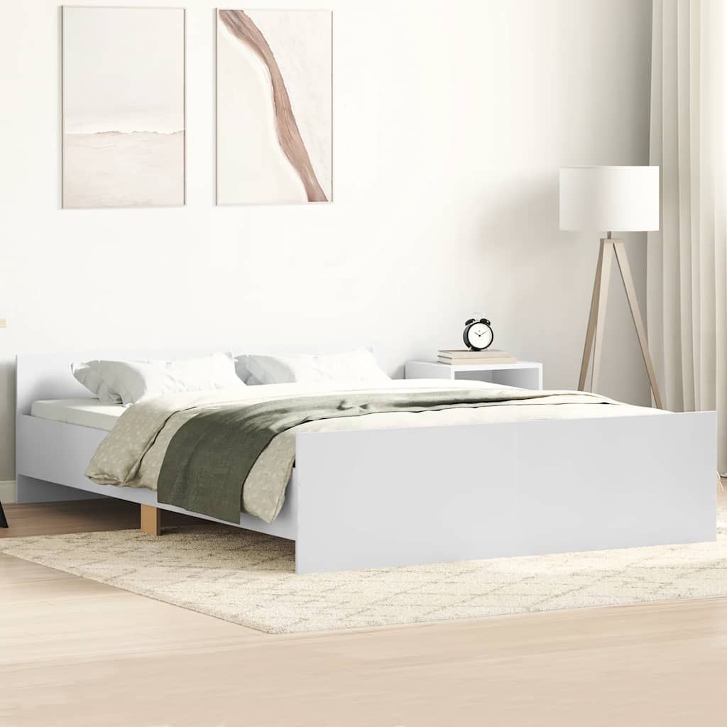 Cadre de lit sans matelas blanc 150x200 cm - XIOS