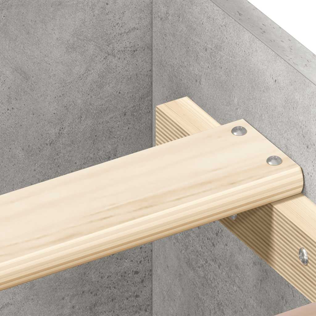 Cadre de lit sans matelas gris béton 150x200 cm - XIOS