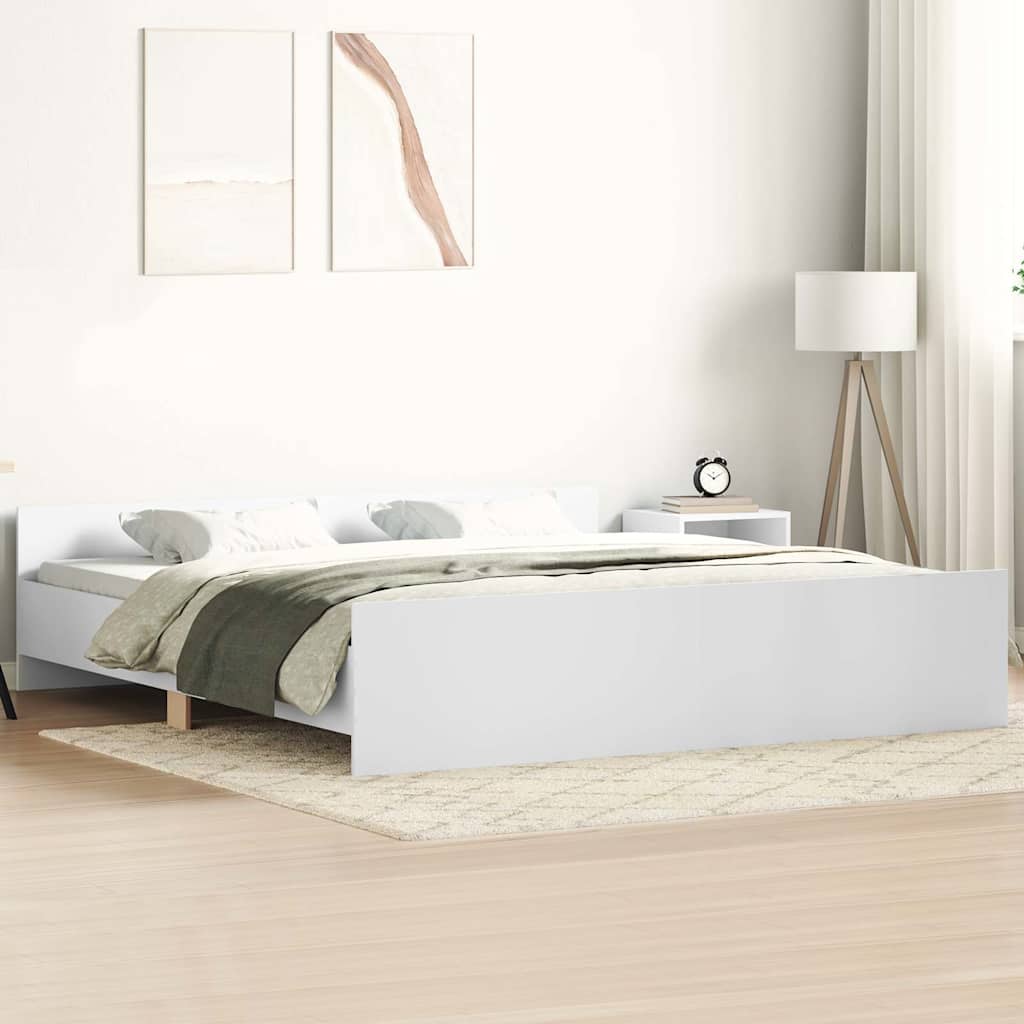 Cadre de lit sans matelas blanc 160x200 cm - XIOS