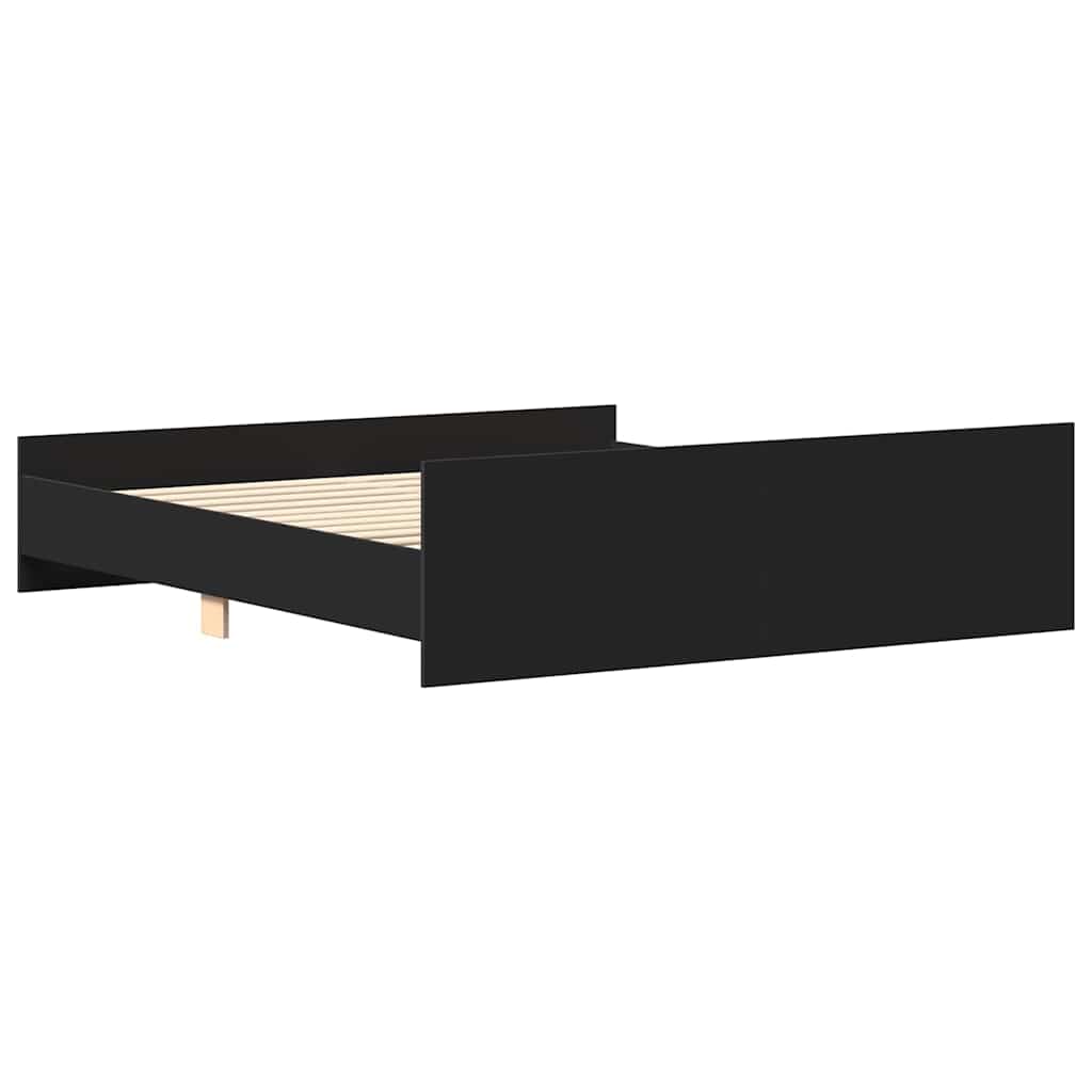 Cadre de lit sans matelas noir 160x200 cm - XIOS