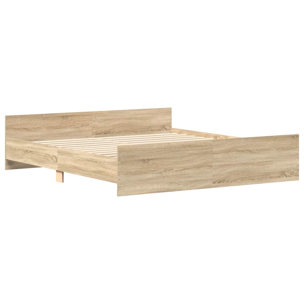Cadre de lit sans matelas chêne sonoma 160x200 cm - XIOS