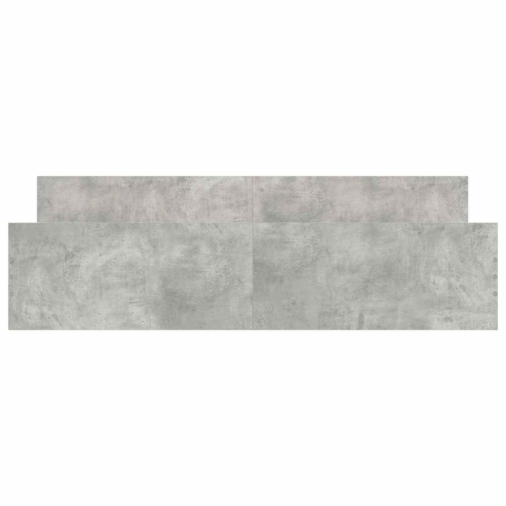 Cadre de lit sans matelas gris béton 160x200 cm - XIOS