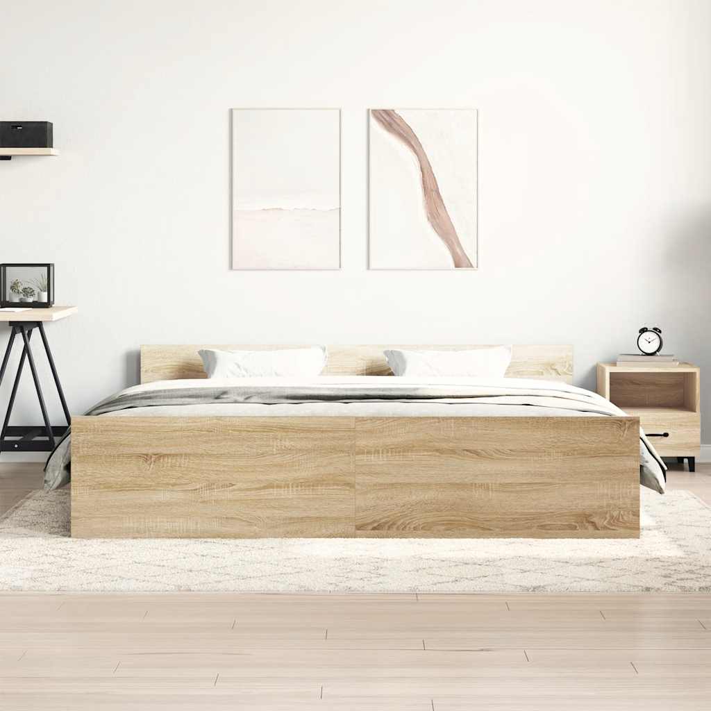 Cadre de lit sans matelas chêne sonoma 180x200 cm - XIOS