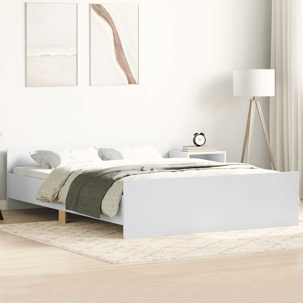 Cadre de lit sans matelas blanc 120x190 cm - XIOS