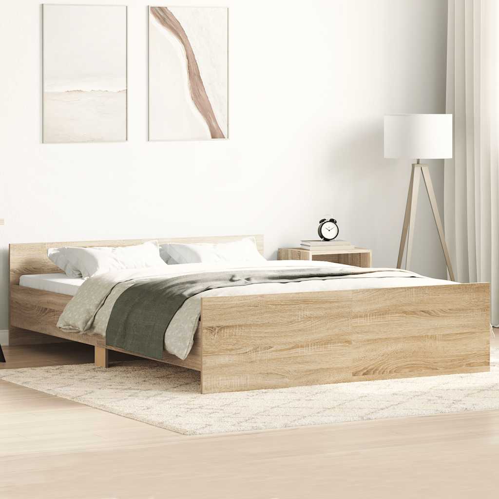 Cadre de lit sans matelas gris béton 120x190 cm - XIOS