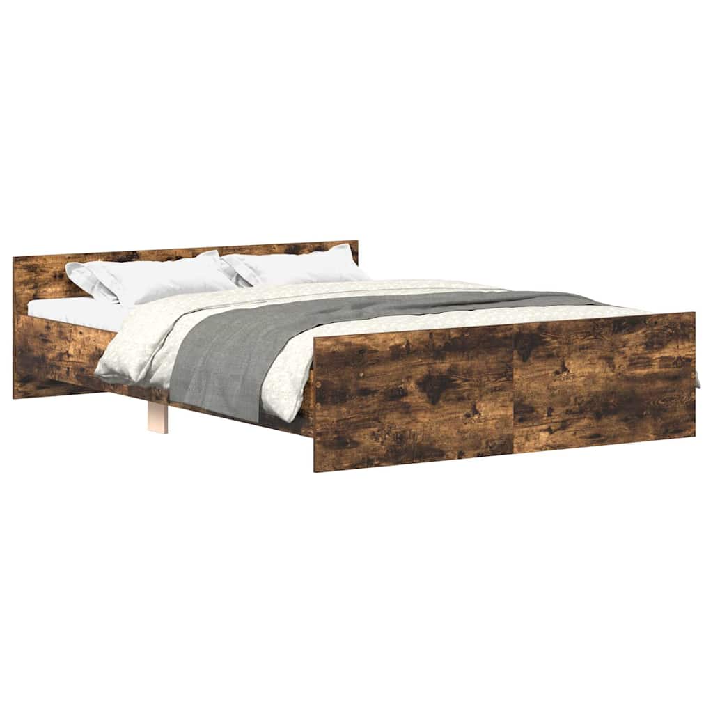 Cadre de lit sans matelas chêne fumé 120x190 cm - XIOS