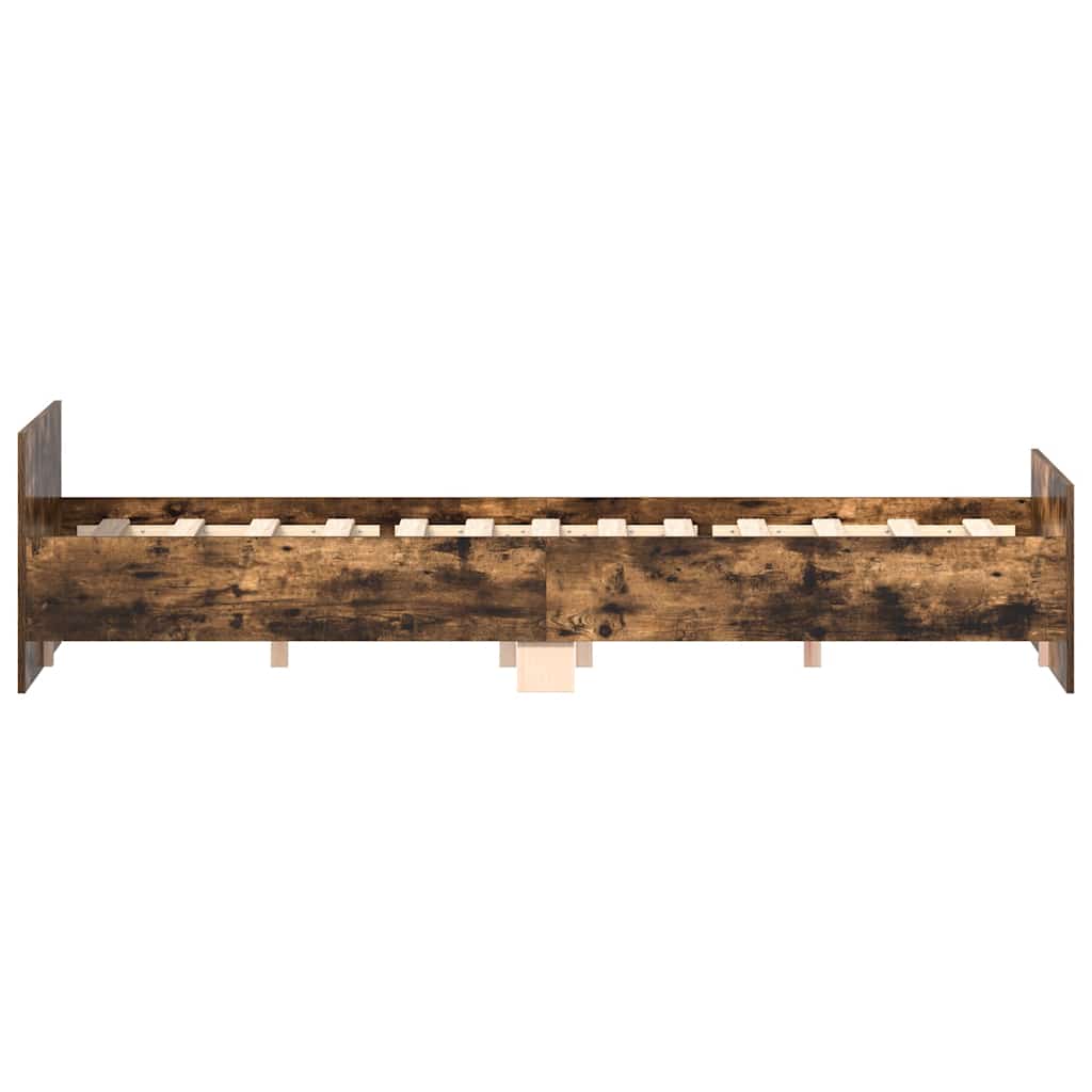 Cadre de lit sans matelas chêne fumé 120x190 cm - XIOS