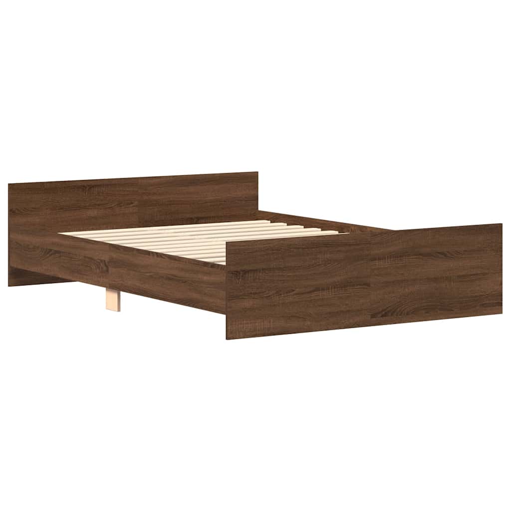 Cadre de lit sans matelas chêne marron 120x190 cm - XIOS