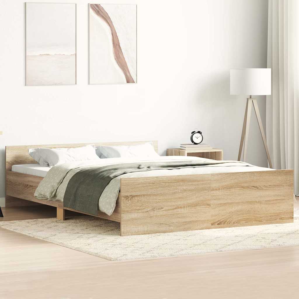 Cadre de lit sans matelas chêne sonoma 140x190 cm - XIOS