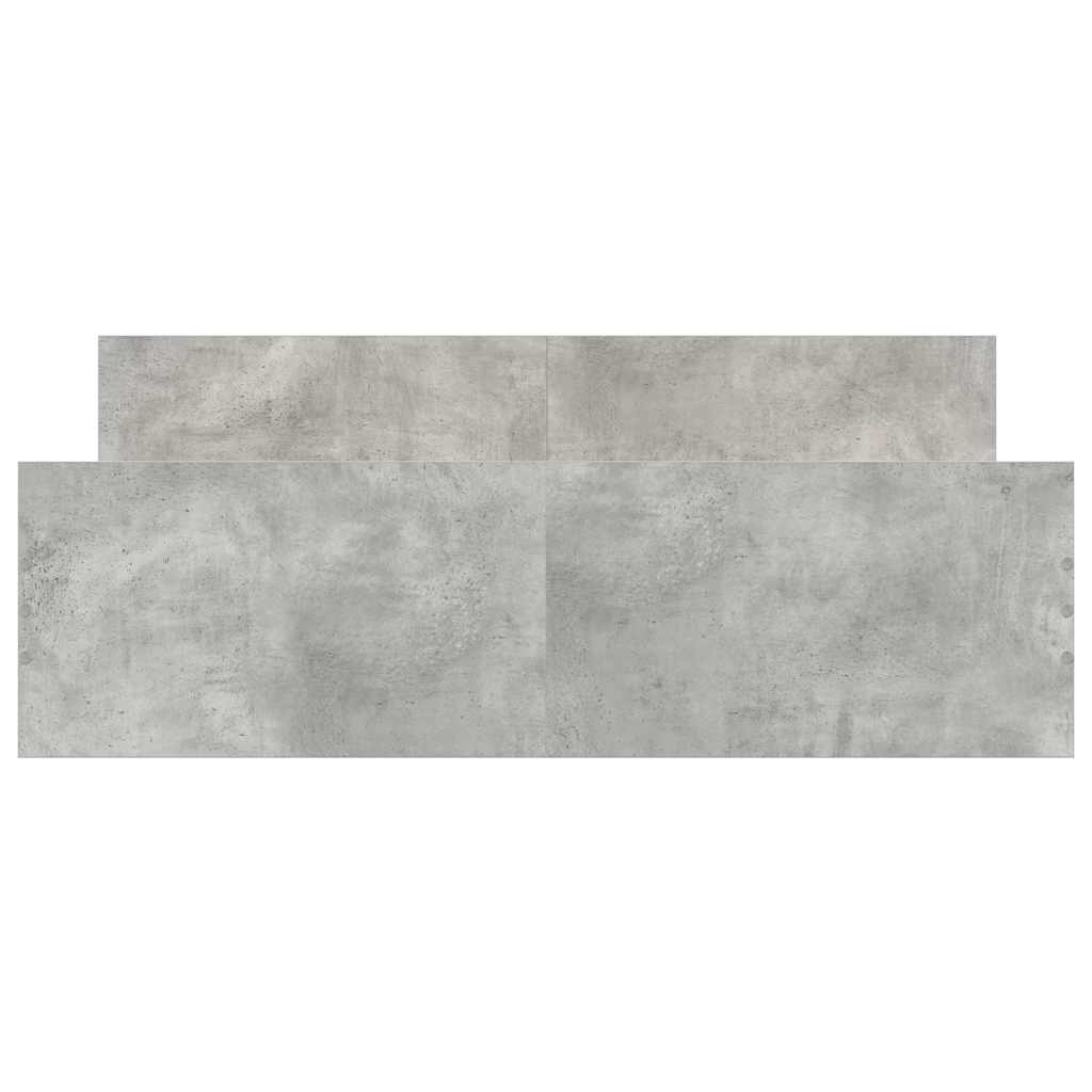 Cadre de lit sans matelas gris béton 140x190 cm - XIOS