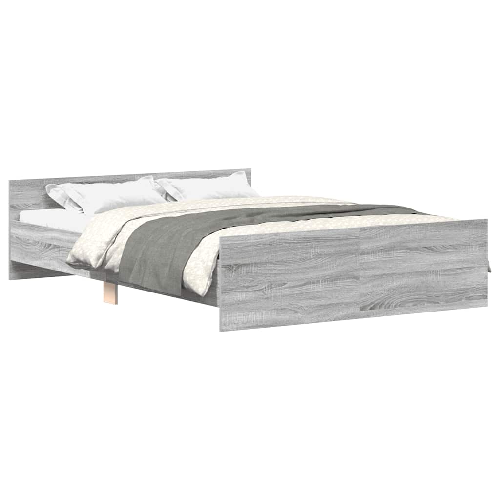 Cadre de lit sans matelas sonoma gris 140x190 cm - XIOS