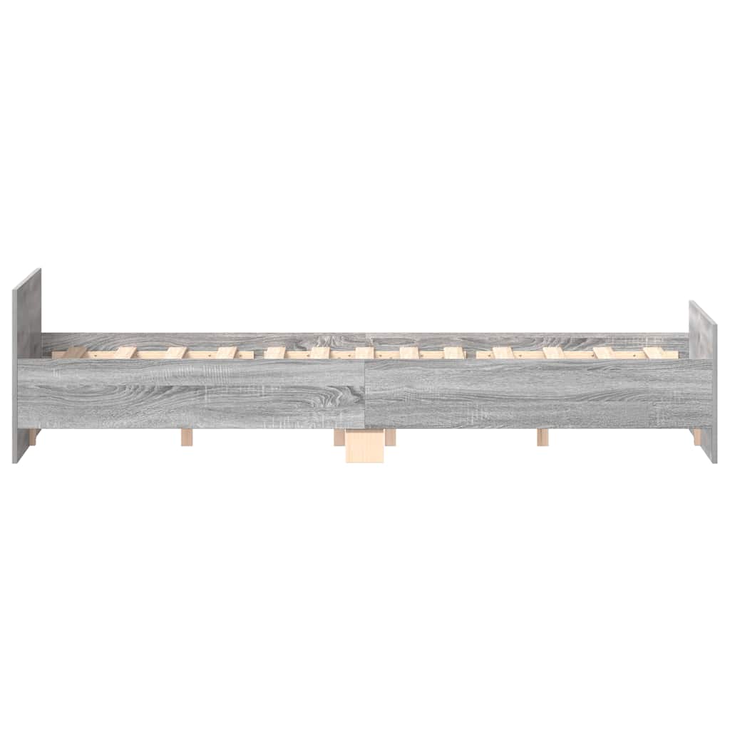 Cadre de lit sans matelas sonoma gris 140x190 cm - XIOS