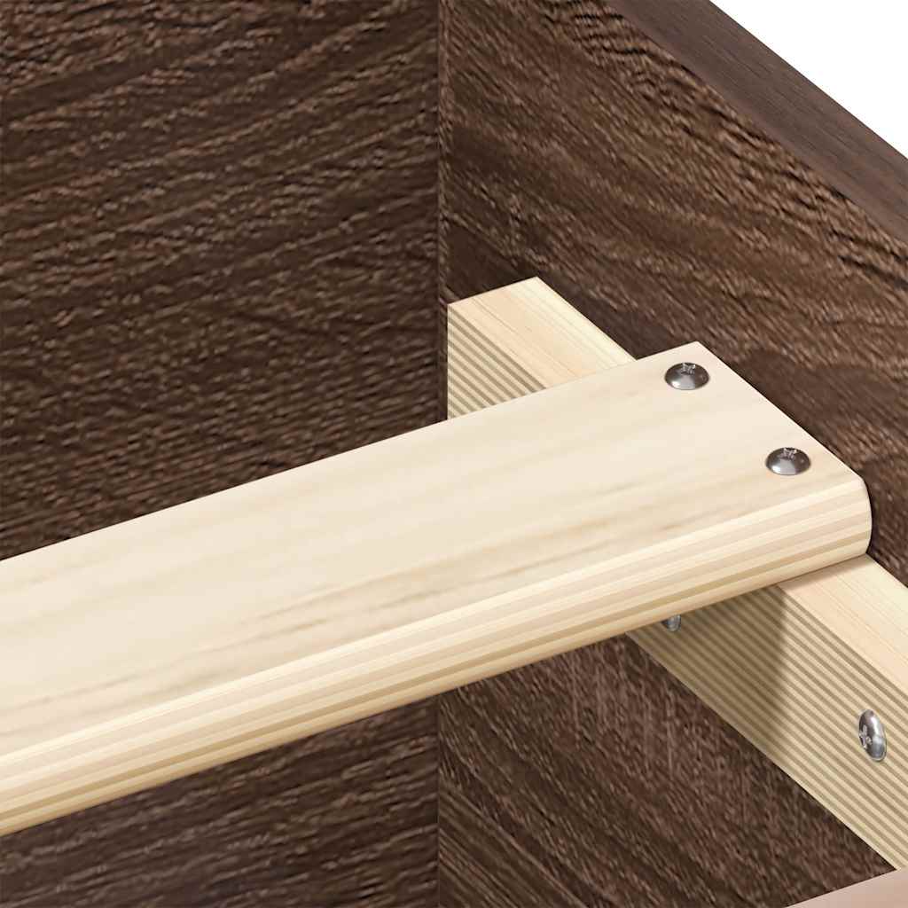 Cadre de lit sans matelas chêne marron 140x190 cm - XIOS