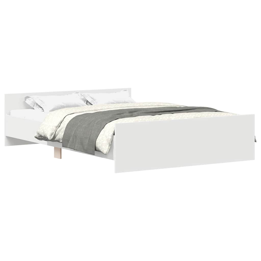 Cadre de lit sans matelas blanc 135x190 cm - XIOS