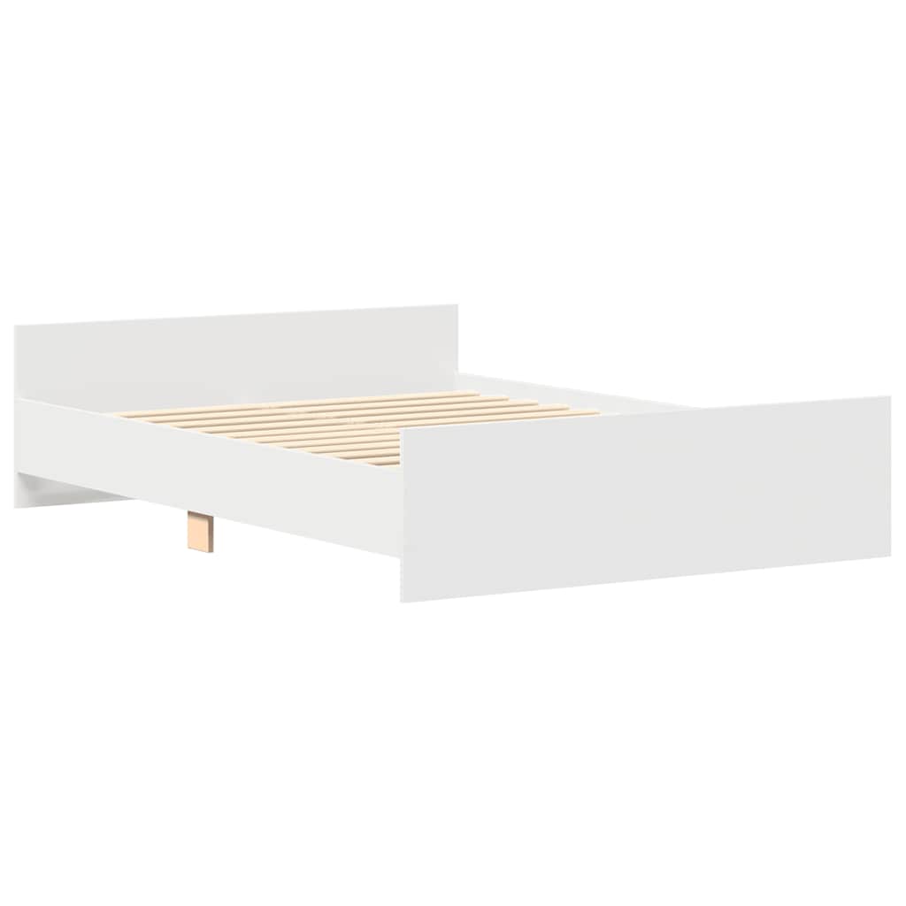 Cadre de lit sans matelas blanc 135x190 cm - XIOS