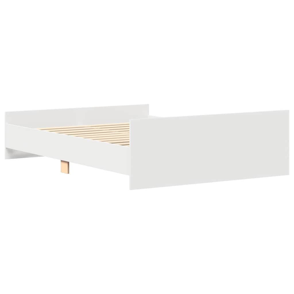 Cadre de lit sans matelas blanc 135x190 cm - XIOS