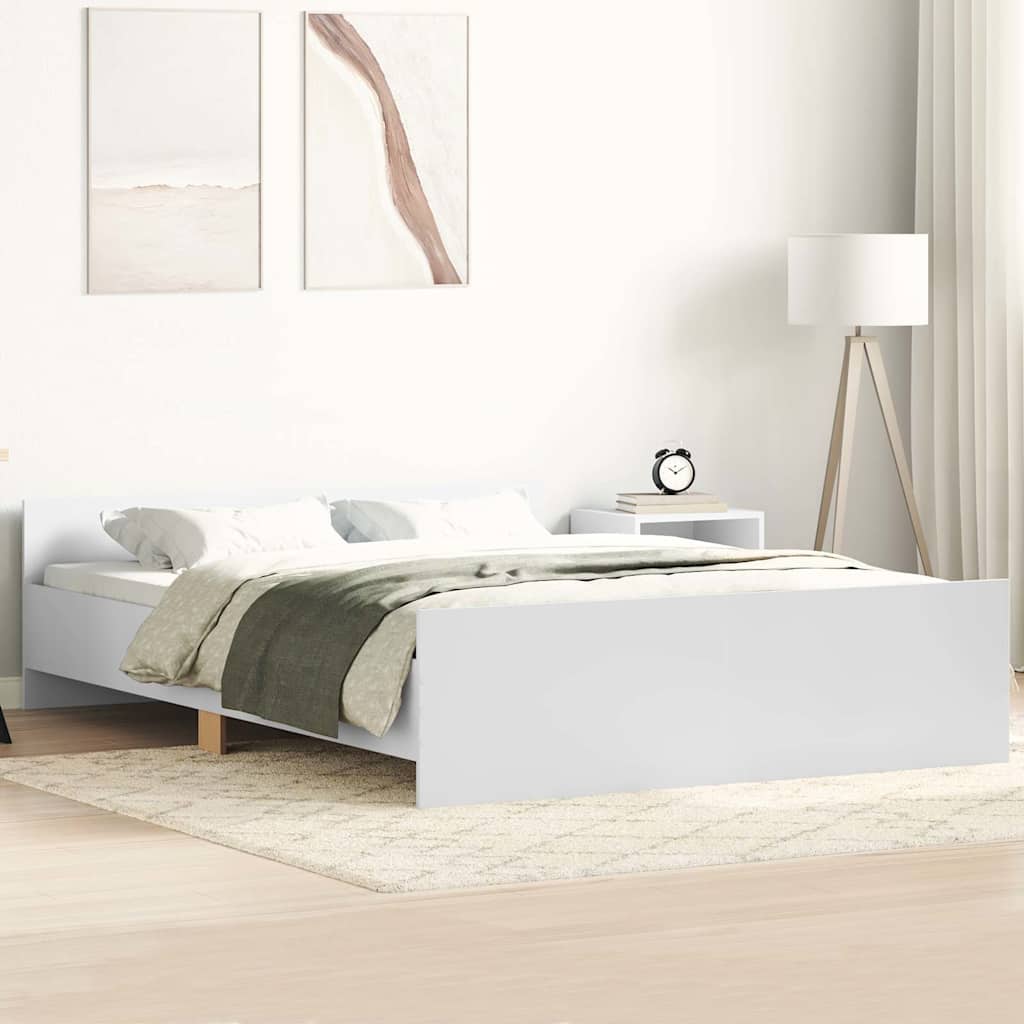 Cadre de lit sans matelas blanc 135x190 cm - XIOS