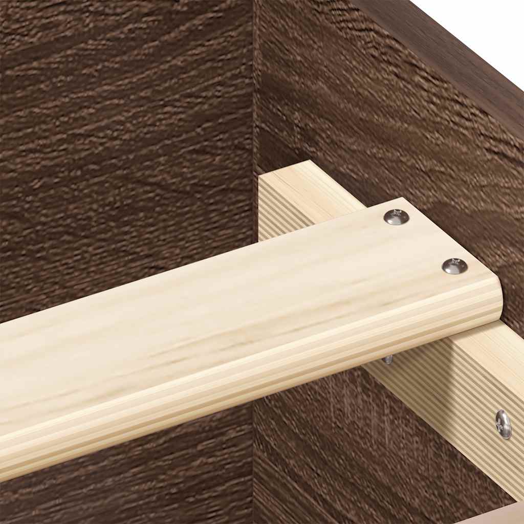 Cadre de lit sans matelas chêne marron 135x190 cm - XIOS