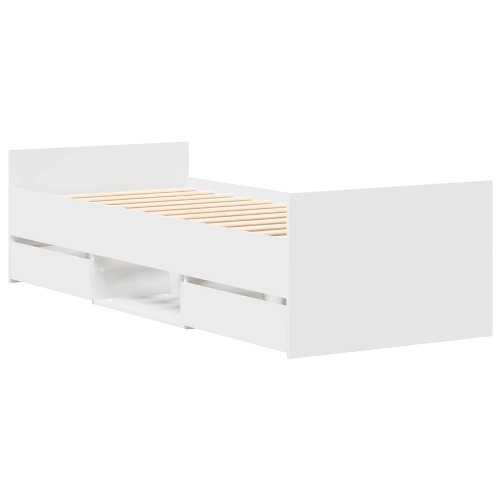 Cadre de lit sans matelas blanc 100x200 cm - XIOS