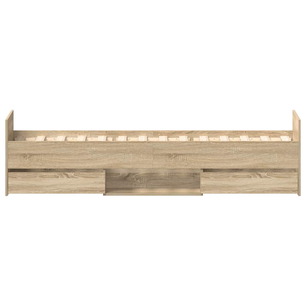 Cadre de lit sans matelas chêne sonoma 100x200 cm - XIOS