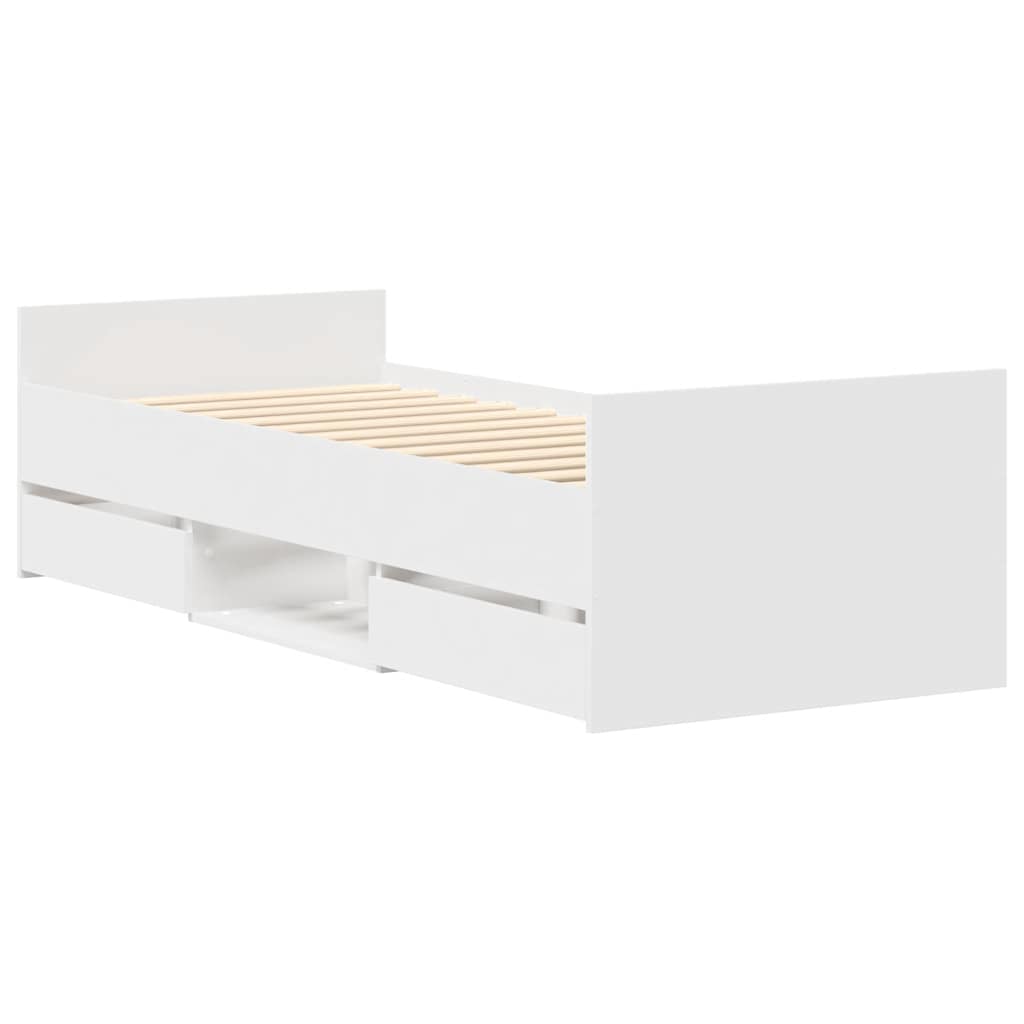 Cadre de lit sans matelas blanc 90x190 cm - XIOS