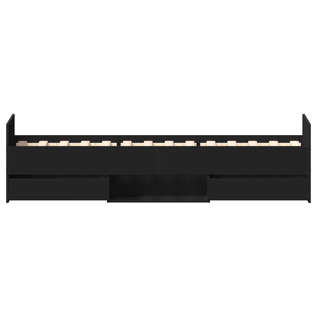 Cadre de lit sans matelas noir 90x190 cm - XIOS