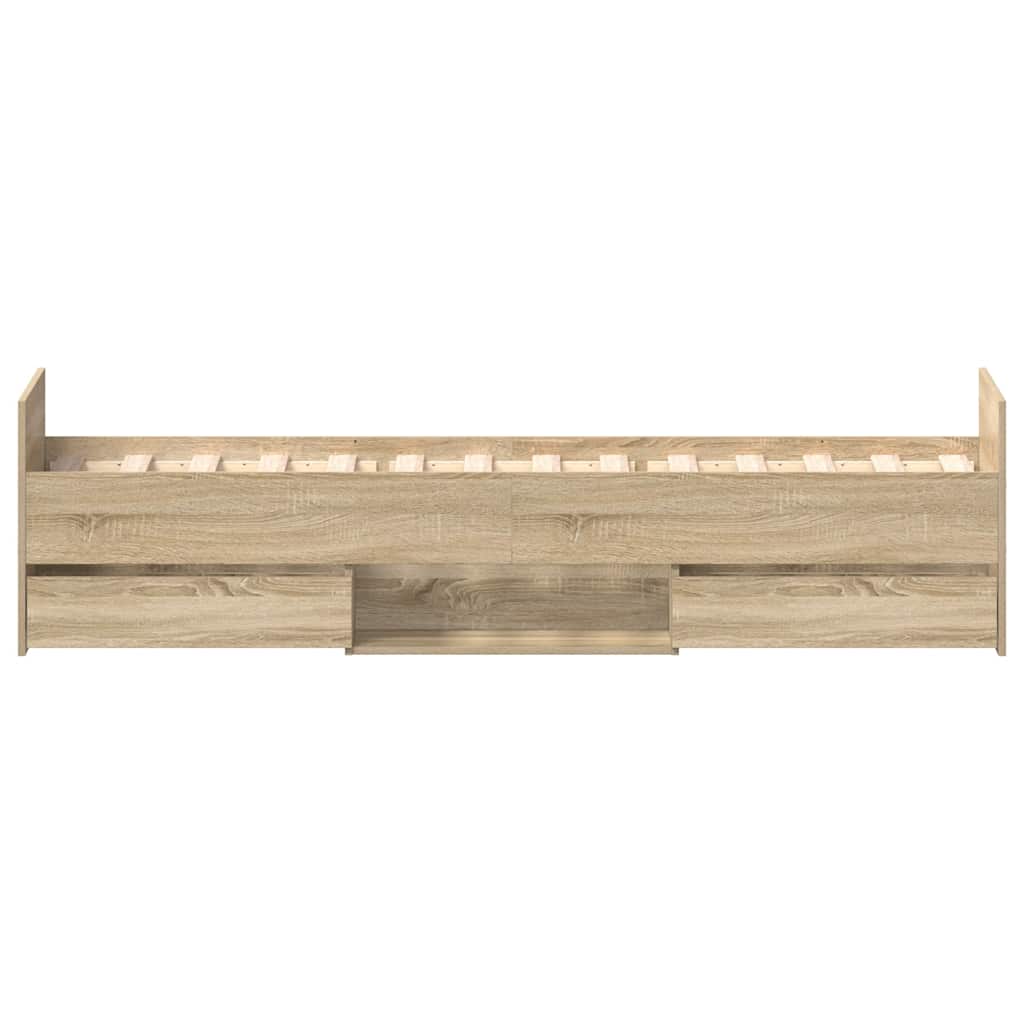 Cadre de lit sans matelas chêne sonoma 90x190 cm - XIOS