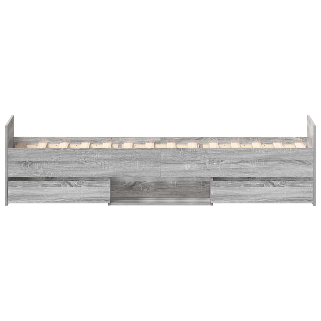 Cadre de lit sans matelas sonoma gris 90x190 cm - XIOS