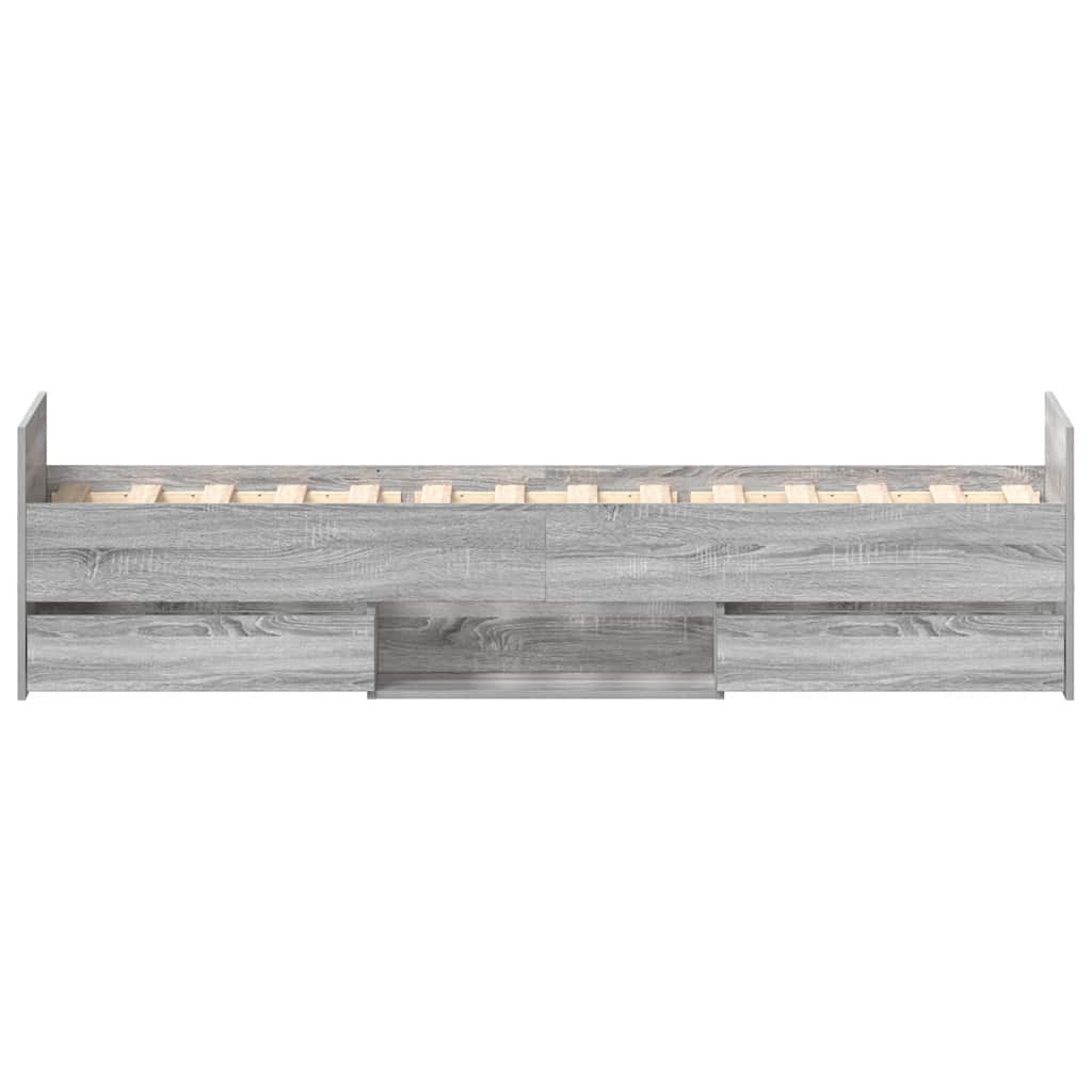 Cadre de lit sans matelas sonoma gris 75x190 cm - XIOS