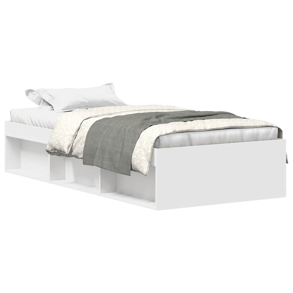 Cadre de lit sans matelas blanc 90x200 cm - XIOS