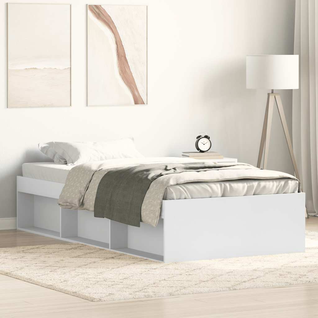 Cadre de lit sans matelas blanc 90x200 cm - XIOS