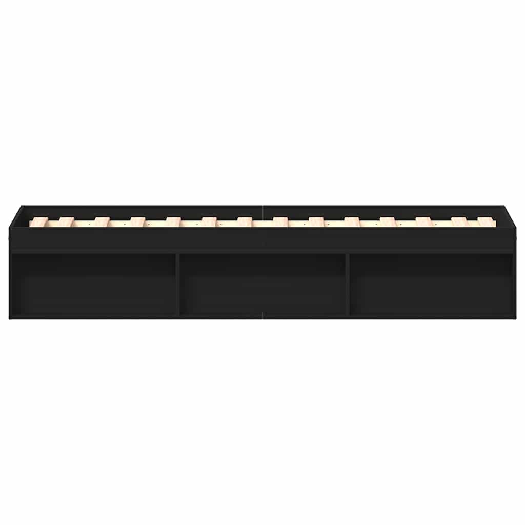 Cadre de lit sans matelas noir 90x200 cm - XIOS