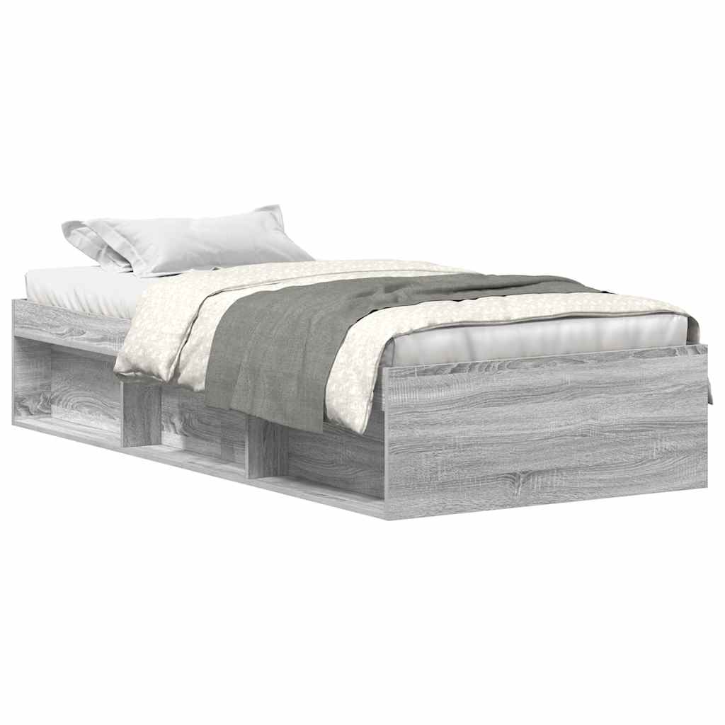 Cadre de lit sans matelas sonoma gris 90x200 cm - XIOS