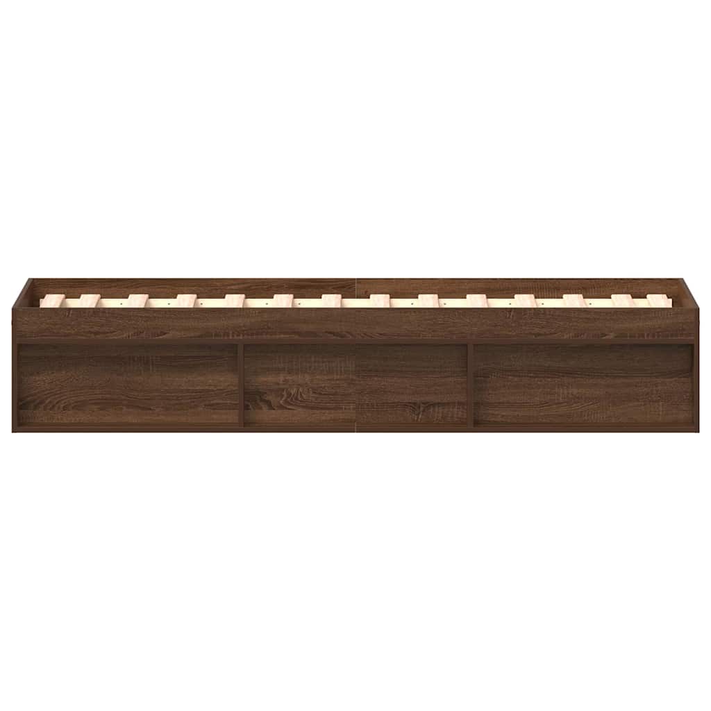 Cadre de lit sans matelas chêne marron 90x200 cm - XIOS