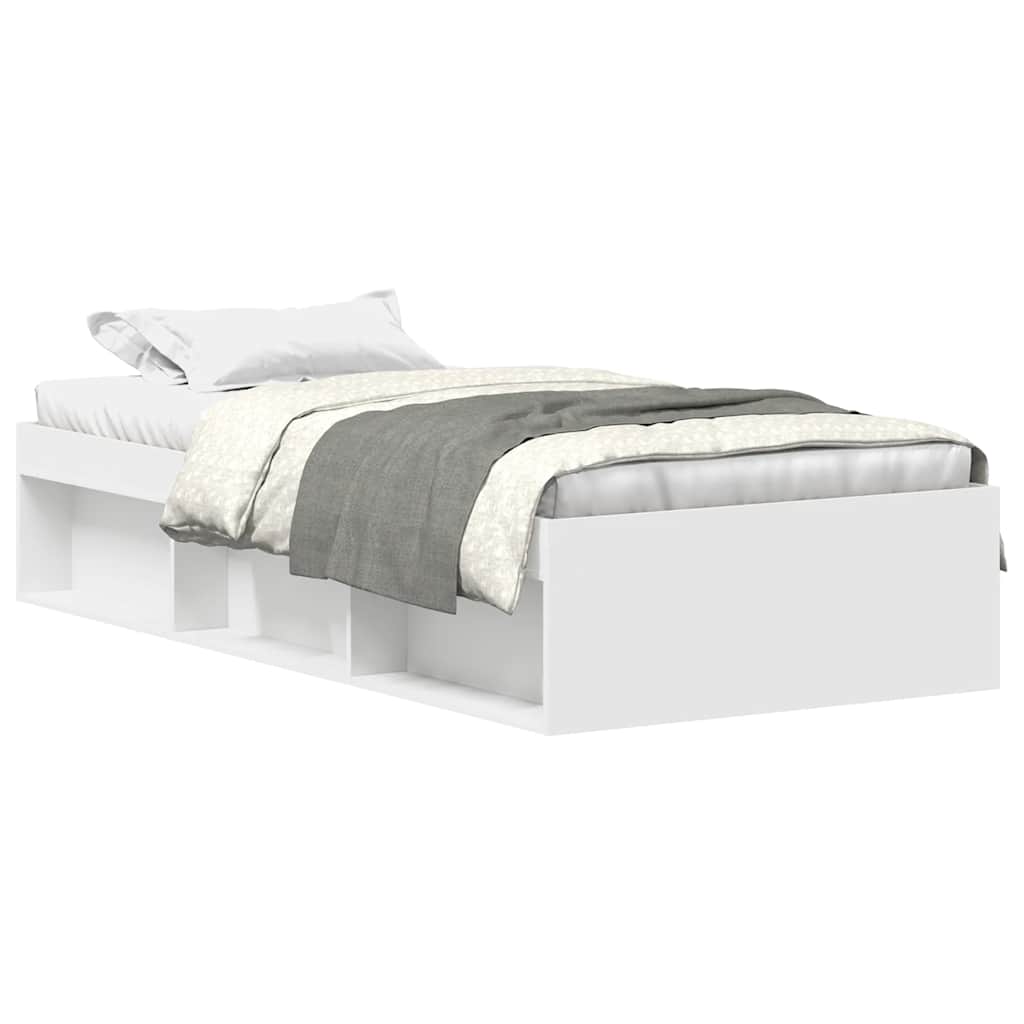 Cadre de lit sans matelas blanc 100x200 cm - XIOS