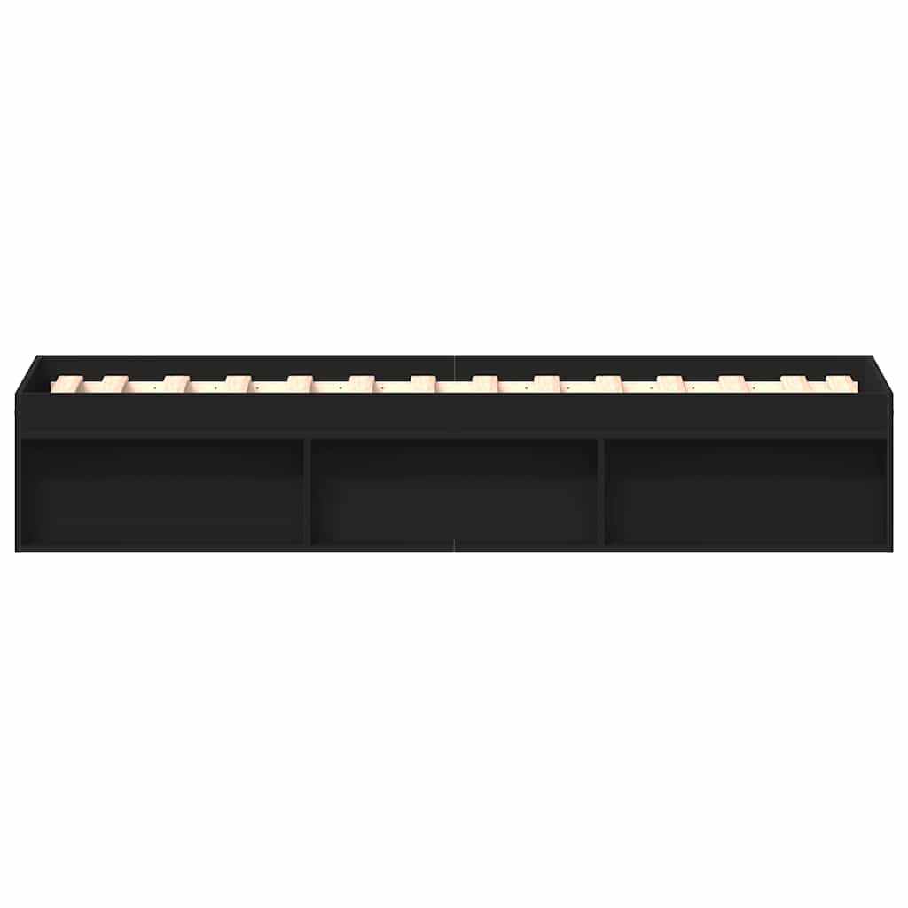 Cadre de lit sans matelas noir 100x200 cm - XIOS