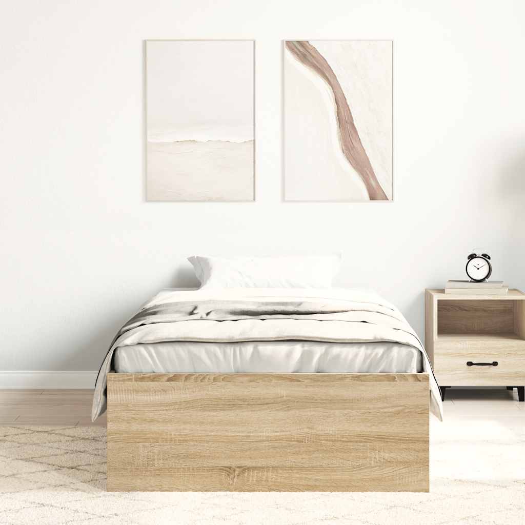 Cadre de lit sans matelas chêne sonoma 100x200 cm - XIOS
