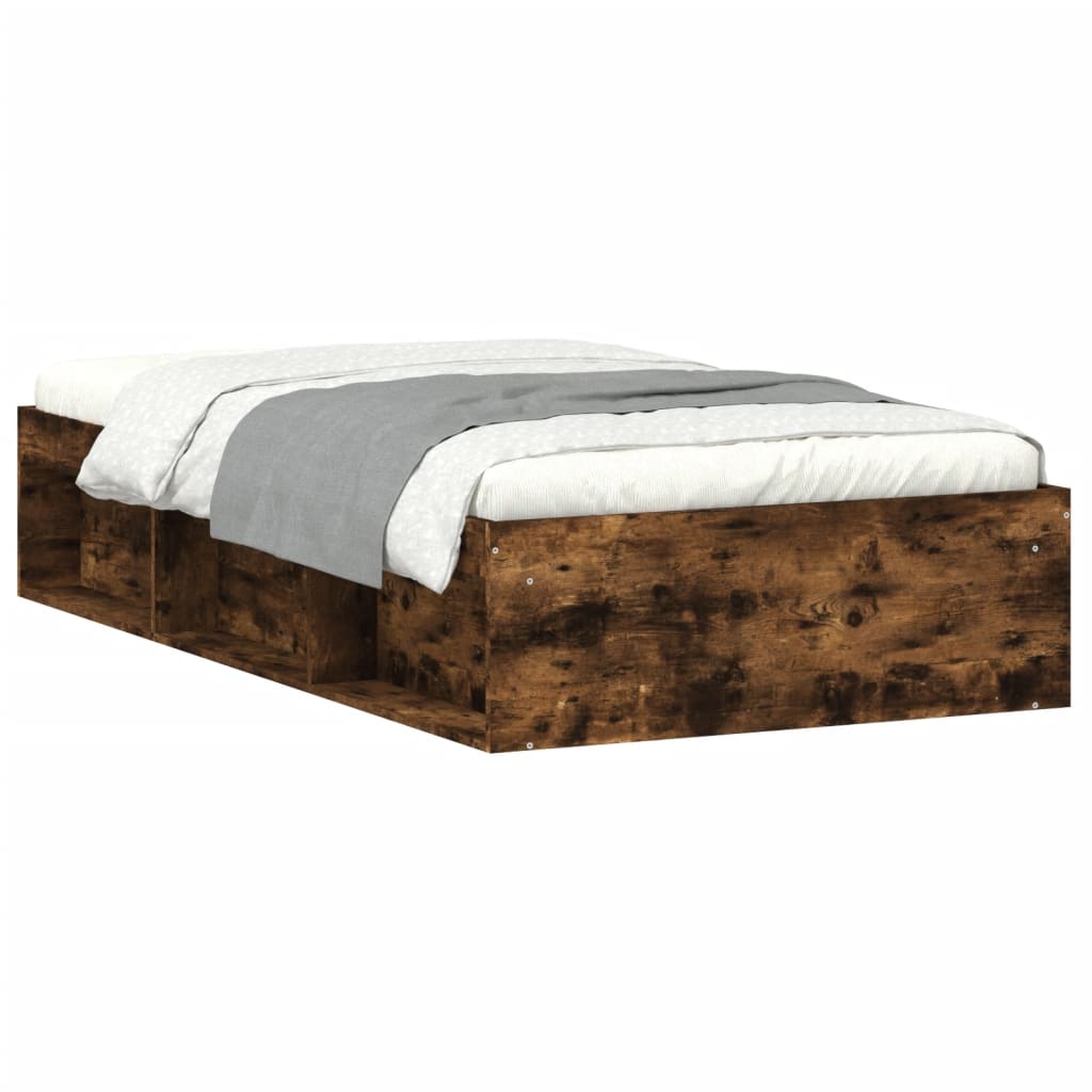 Cadre de lit sans matelas chêne fumé 100x200 cm - XIOS