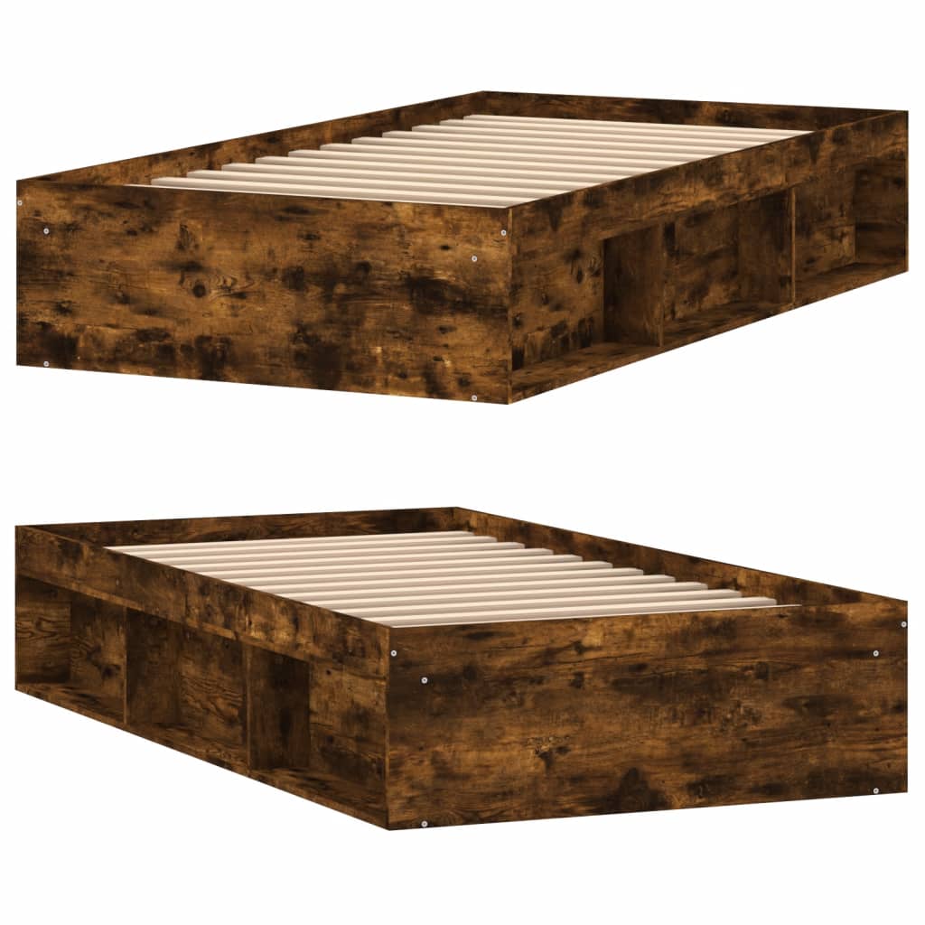 Cadre de lit sans matelas chêne fumé 100x200 cm - XIOS